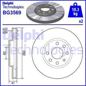 Delphi BG3569 - Kočioni disk www.molydon.hr