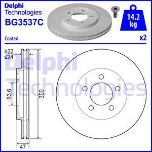 Delphi BG3537C - Kočioni disk www.molydon.hr