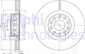 Delphi BG3524 - Kočioni disk www.molydon.hr