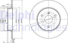 Delphi BG3526 - Kočioni disk www.molydon.hr