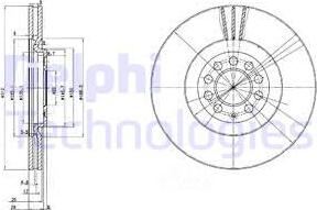 Delphi BG3528C - Kočioni disk www.molydon.hr