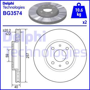 Delphi BG3574 - Kočioni disk www.molydon.hr
