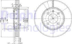 Delphi BG3694 - Kočioni disk www.molydon.hr