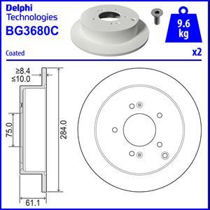 Delphi BG3680C-18B1 - Kočioni disk www.molydon.hr