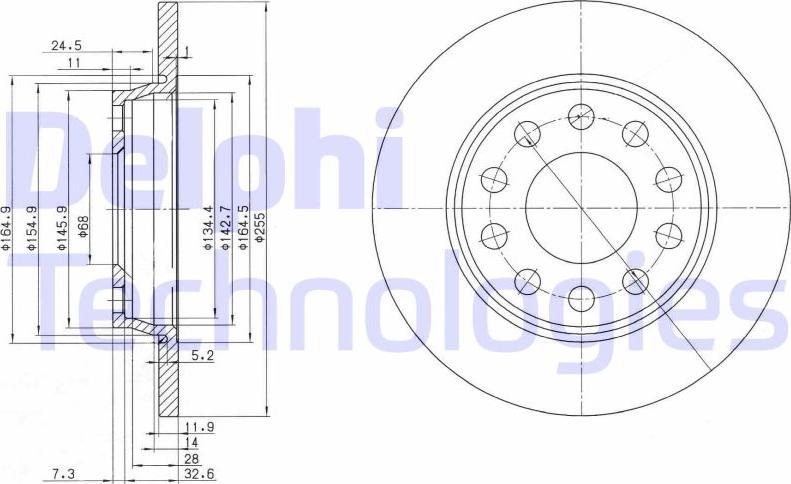 Delphi BG3674C - Kočioni disk www.molydon.hr