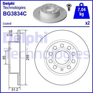 Delphi BG3834C - Kočioni disk www.molydon.hr