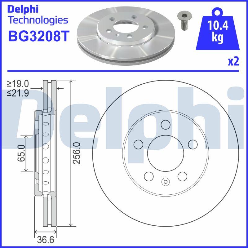 Delphi BG3208T - Kočioni disk www.molydon.hr