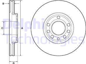 Delphi BG3713 - Kočioni disk www.molydon.hr