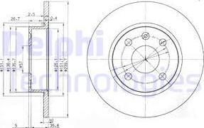 Delphi BG3771 - Kočioni disk www.molydon.hr