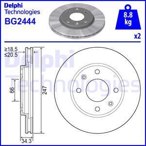 Delphi BG2444 - Kočioni disk www.molydon.hr