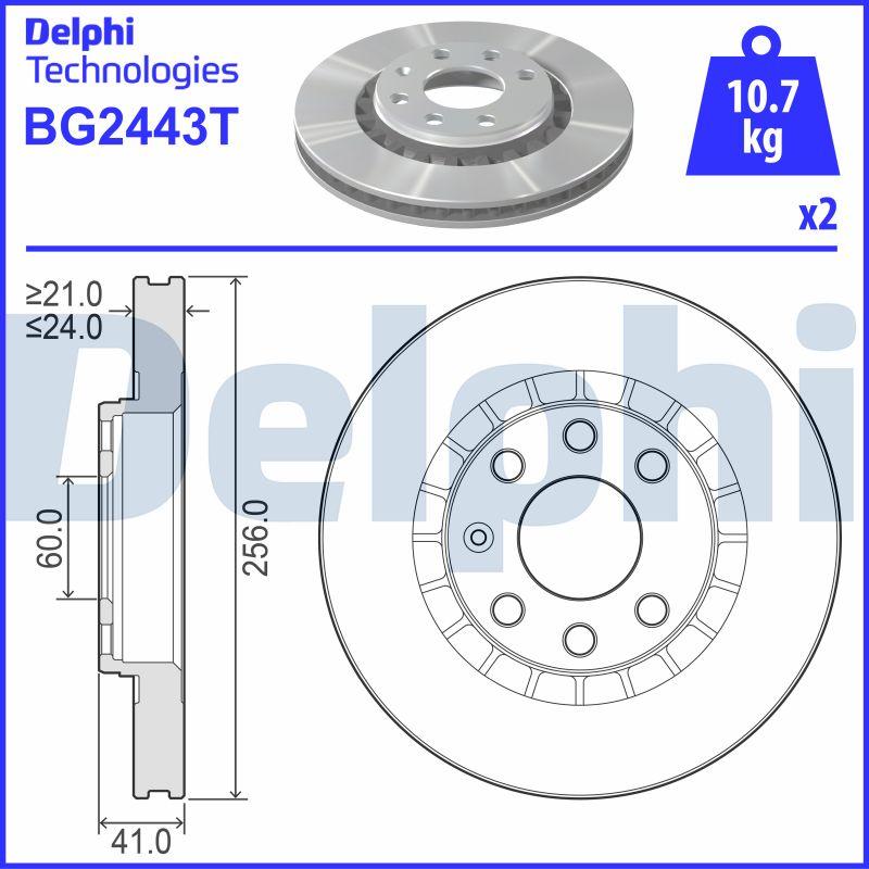 Delphi BG2443T - Kočioni disk www.molydon.hr