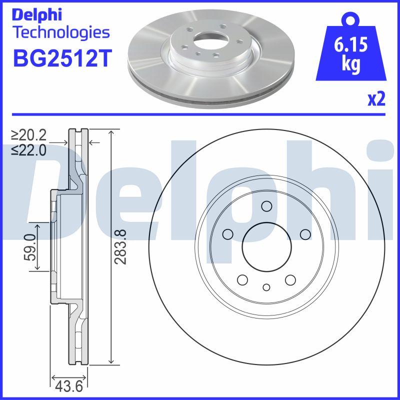 Delphi BG2512T - Kočioni disk www.molydon.hr