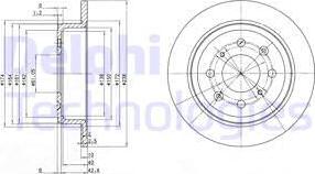 Delphi BG2538 - Kočioni disk www.molydon.hr