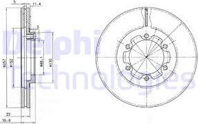 Delphi BG2524 - Kočioni disk www.molydon.hr