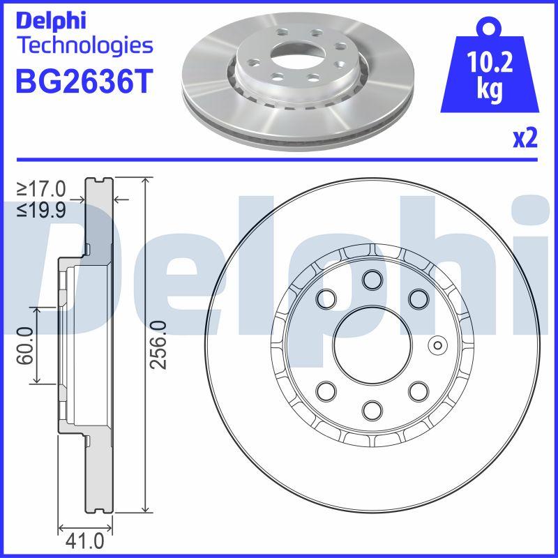 Delphi BG2636T - Kočioni disk www.molydon.hr