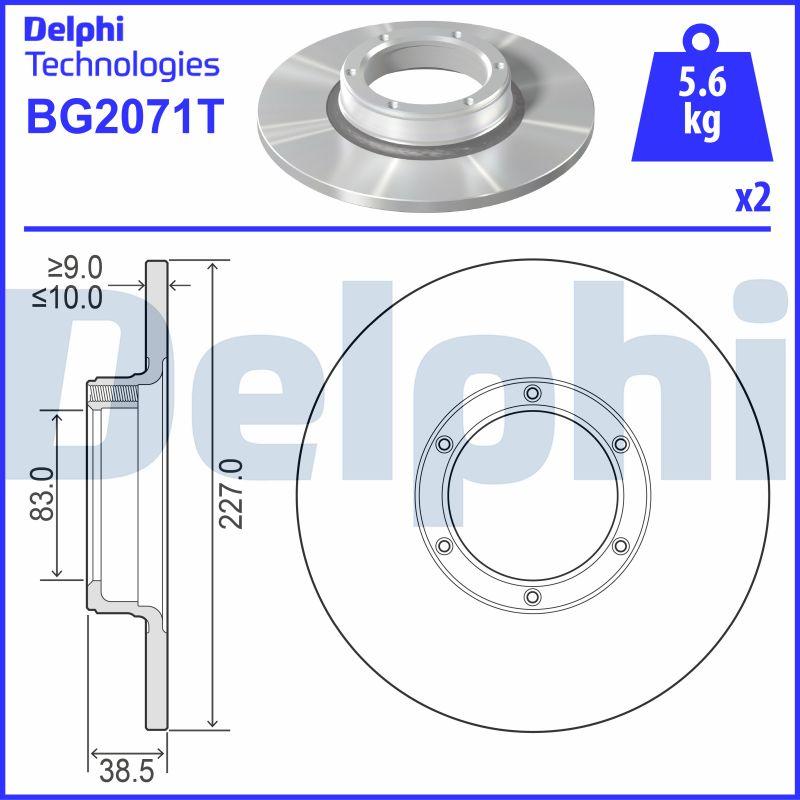 Delphi BG2071T - Kočioni disk www.molydon.hr