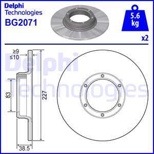 Delphi BG2071 - Kočioni disk www.molydon.hr