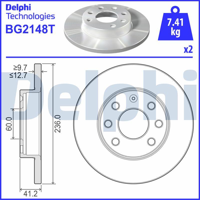 Delphi BG2148T - Kočioni disk www.molydon.hr