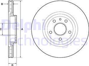 Delphi BG2843 - Kočioni disk www.molydon.hr