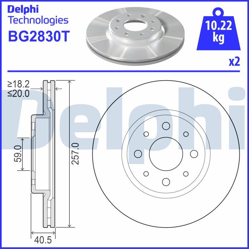 Delphi BG2830T - Kočioni disk www.molydon.hr