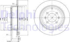 Delphi BG2873C - Kočioni disk www.molydon.hr