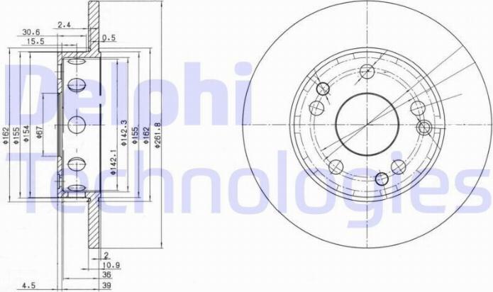 Delphi BG2298 - Kočioni disk www.molydon.hr