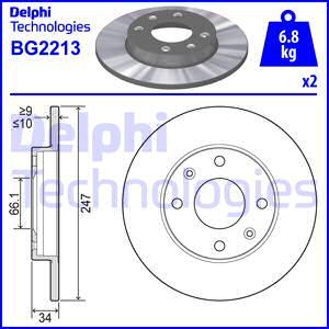 Delphi BG2213 - Kočioni disk www.molydon.hr