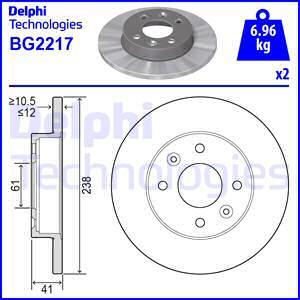 Delphi BG2217 - Kočioni disk www.molydon.hr