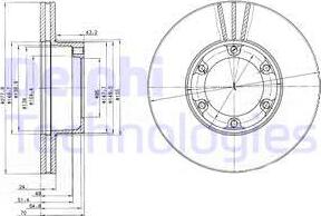 Delphi BG2286 - Kočioni disk www.molydon.hr