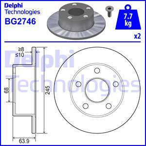 Delphi BG2746 - Kočioni disk www.molydon.hr