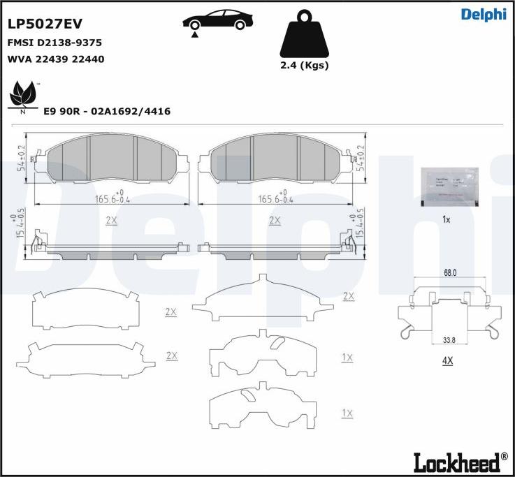 Delphi LP5027EV - Komplet Pločica, disk-kočnica www.molydon.hr