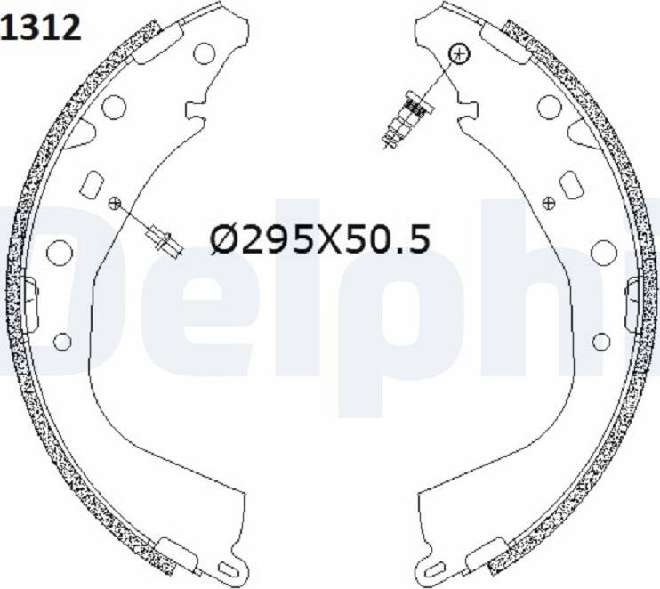 Delphi LS2187 - Komplet kočnica, bubanj kočnice www.molydon.hr