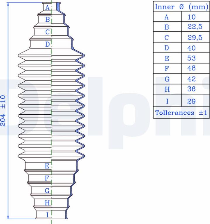 Delphi TBR1000 - Kompletna Manžeta, upravljanje www.molydon.hr