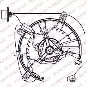 Delphi TSP0545027 - Elektromotor, ventilator kabine/unutrasnjeg prostora www.molydon.hr