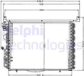 Delphi TSP0225192 - Kondenzator, klima-Uređaj www.molydon.hr