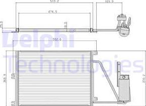 Delphi TSP0225105 - Kondenzator, klima-Uređaj www.molydon.hr