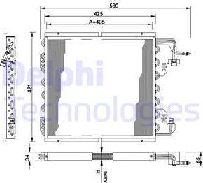 Delphi TSP0225178 - Kondenzator, klima-Uređaj www.molydon.hr