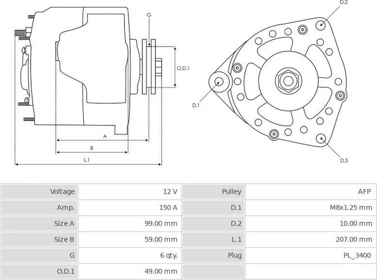 Denso 1042103180 - Alternator www.molydon.hr