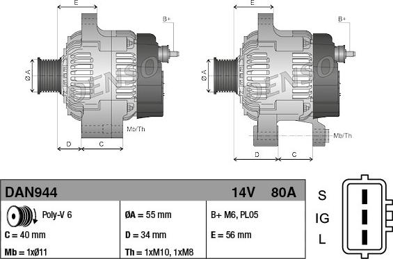 Denso DAN944 - Alternator www.molydon.hr