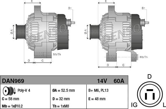 Denso DAN969 - Alternator www.molydon.hr