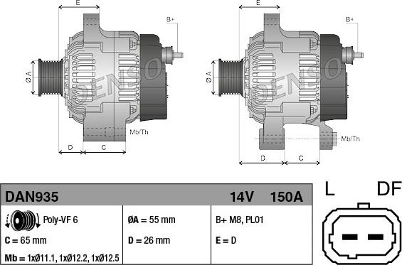 Denso DAN935 - Alternator www.molydon.hr