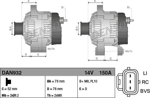 Denso DAN932 - Alternator www.molydon.hr