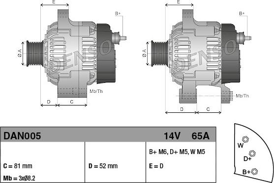 Denso DAN005 - Alternator www.molydon.hr