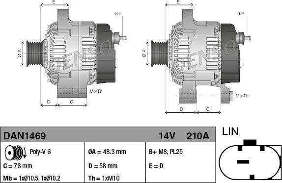 Denso DAN1469 - Alternator www.molydon.hr