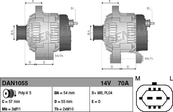 Denso DAN1055 - Alternator www.molydon.hr