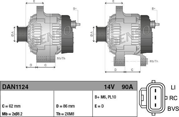 Denso DAN1124 - Alternator www.molydon.hr