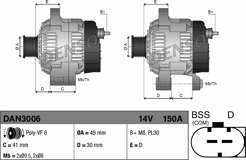 Denso DAN3006 - Alternator www.molydon.hr