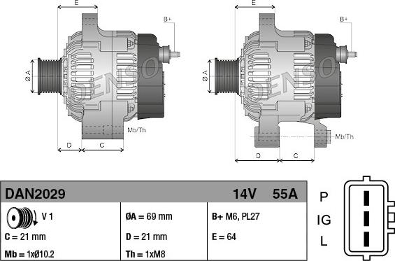 Denso DAN2029 - Alternator www.molydon.hr