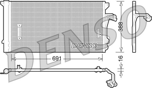 Denso DCN02003 - Kondenzator, klima-Uređaj www.molydon.hr