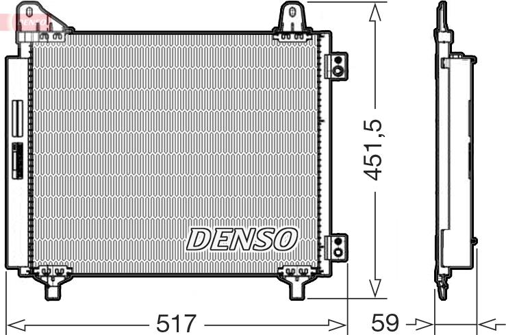 Denso DCN21035 - Kondenzator, klima-Uređaj www.molydon.hr